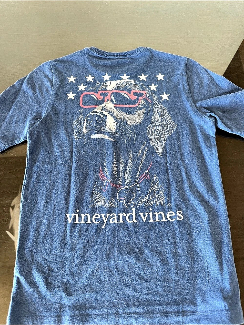 vineyard vines Americana Dog Short-Sleeve Pocket Tee Blue Medium